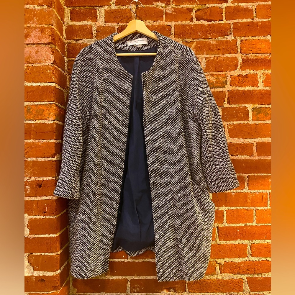 GERARD DAREL Womens Navy Wool Coat EU size 42